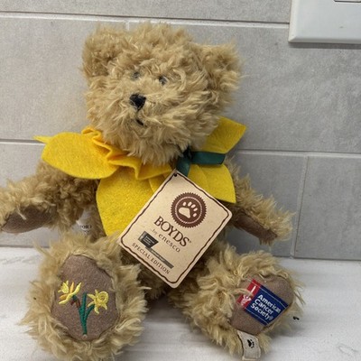 Boyds Bear American Cancer Society Daffodil Days Special Edition Plush Bear 2010