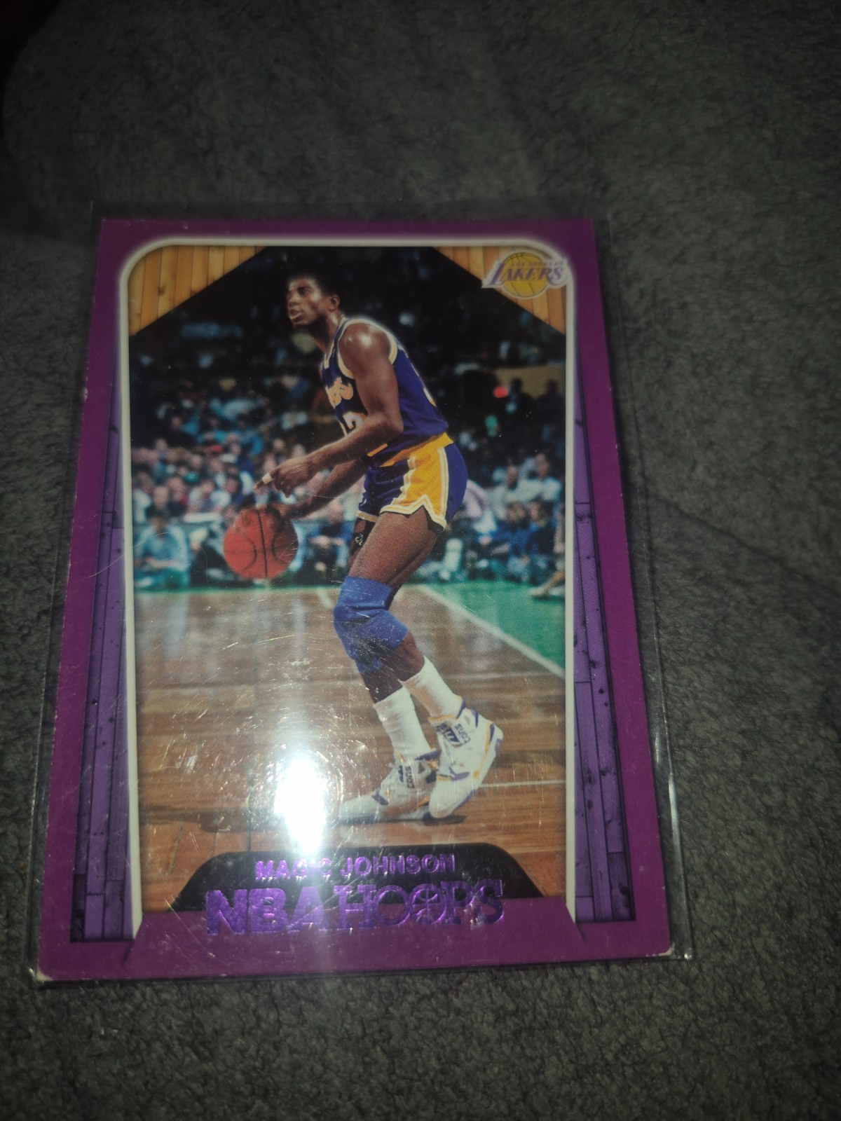 2018-2019 panini hoops basketball purple magic johnson no 283