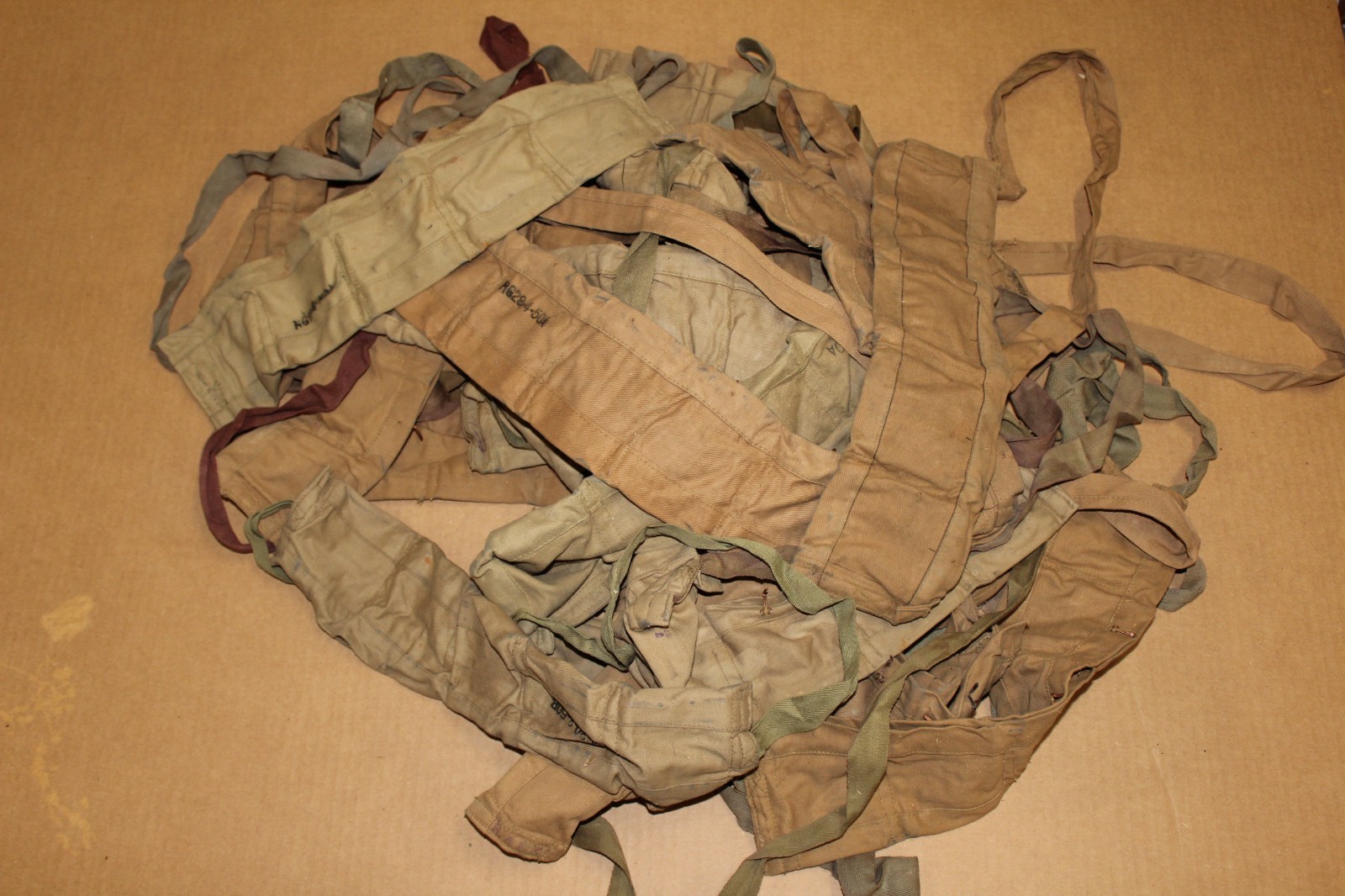 Enfield rifle canvas 50 rd 5 pocket .303 bandolier #BINR14