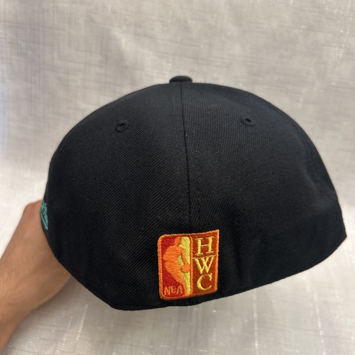 Los Angeles Lakers Black Weatherman Hat Mitchell Ness 2010 NBA Finals Sz 7 1/8 - Picture 6 of 6
