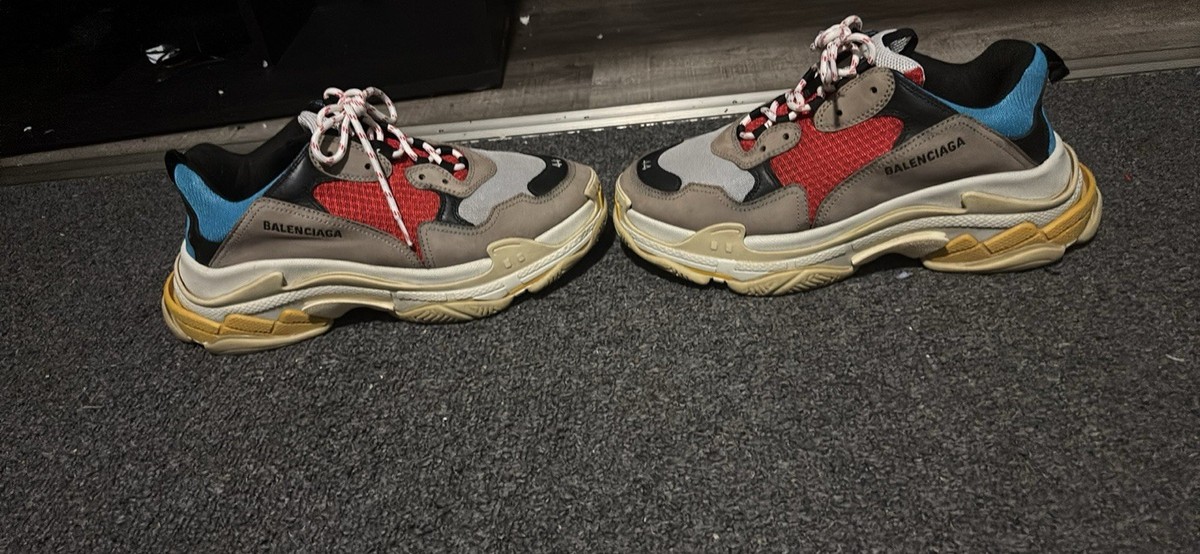Size 10 - Balenciaga Triple S Sneaker 2018 Blue Red for sale