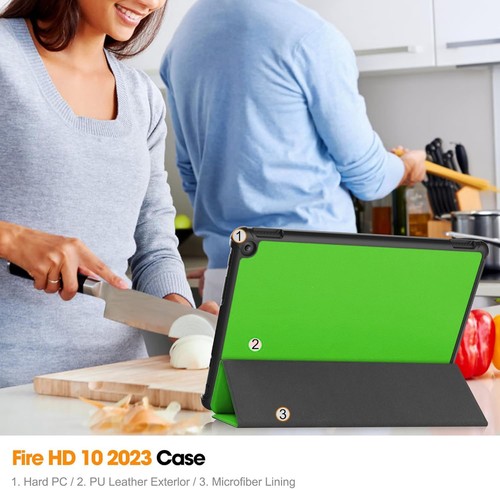 Amazon Hülle Kindle Fire HD 10 (2017) Tablet Leder Smart Ständer Cover Stoßfest - Bild 14 von 44