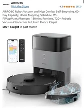 AIRROBO T20+ Self-Emptying Robotic Robot Vacuum and Mop APP/Voice Control/Alexa