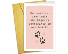 Nchigedy Pet Loss Sympathy Card for Pet Owner, Dog or Cat Loss Card for Him H...
