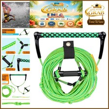 Wakeboard Rope 75FT Water Ski Tow Line 2200 Lbs EVA Handle Kneeboard 4 Section
