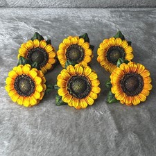 Yellow Sunflower Cabinet Knobs Set of 6 Flora...