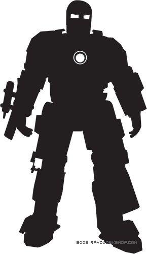 Pegatina troquelada MK1 IRONMAN troquelada Industrias Stark - Imagen 1 de 1