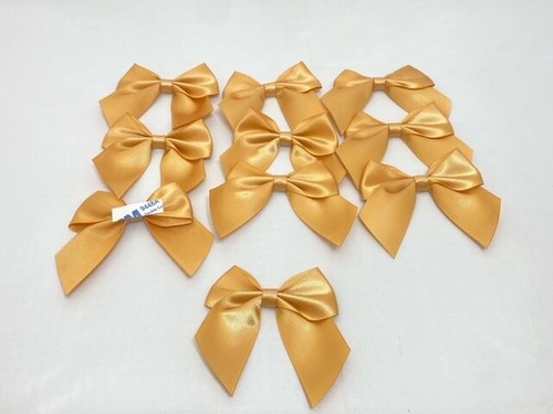 10 x 6cm wide Satin Self Adhesive Bows Single sided 25mm Ribbon Pack Bow UK - Picture 67 of 80