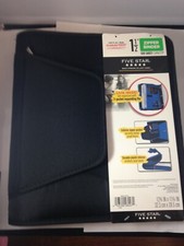 Five Star 1.5" Zipper Tech Binder Black-Blue or Red