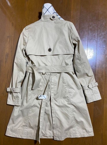 BURBERRY LONDON BLUE LABEL Trench Coat Cotton Beige Women Size 38/US:S - Picture 2 of 13