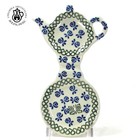 Ceramika Artystyczna BLUE FLOWER 8" Tea Bag Holder Polish Pottery Boleslawiec