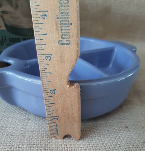 Vintage Hankscraft Keramik blau Babynahrung wärmende Schale/Keramik Korkkappe - Bild 6 von 12