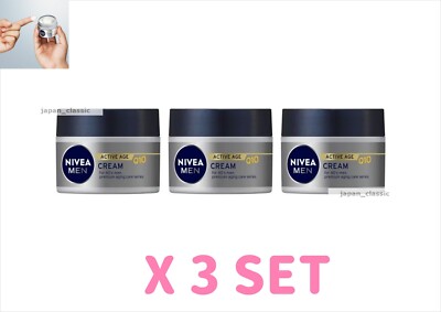 NIVEA MEN ACTIVE AGE CREAM 5MEN'S CREAM ANTI-AGING CARE WHITENING JAPAN 50g X 3