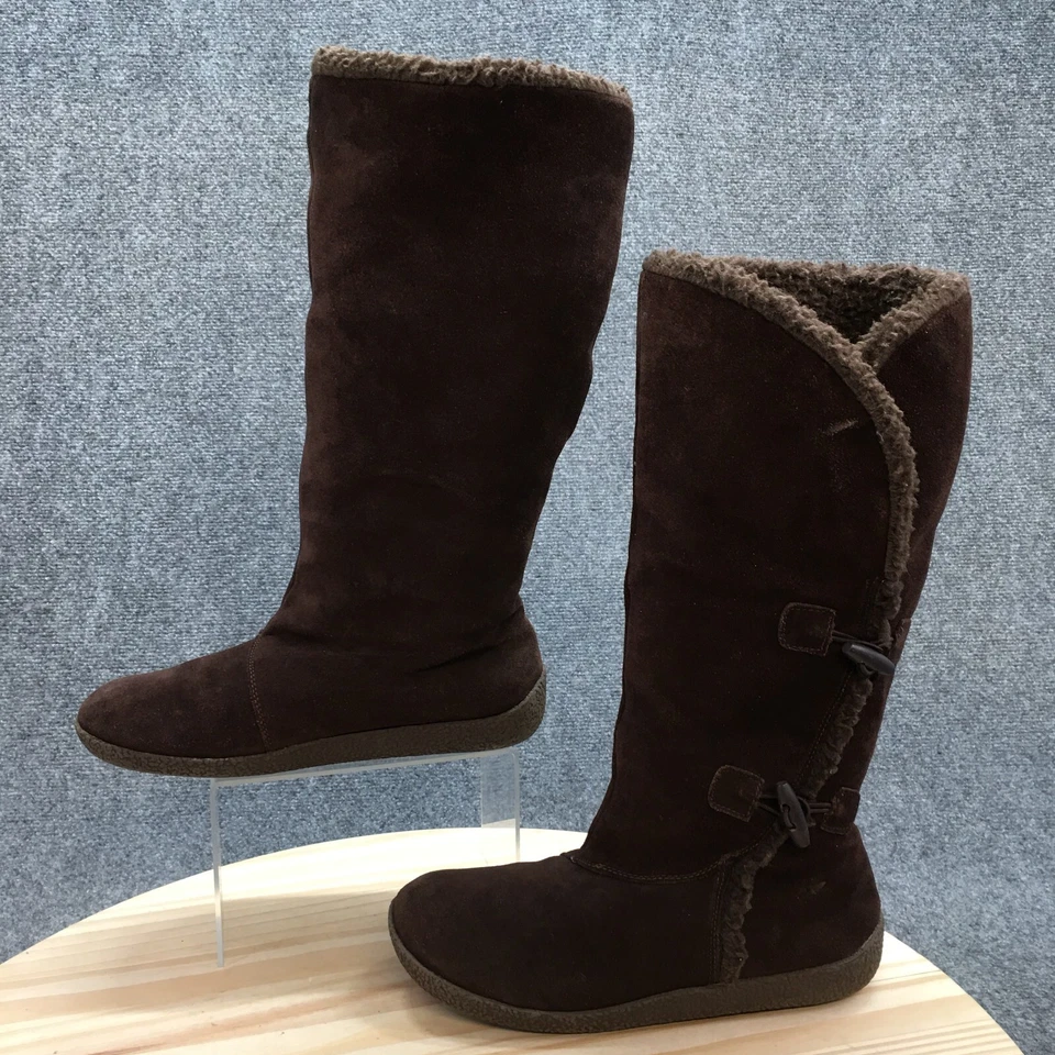 Botas Rocket Dog para mujer 10 altas de piel de oveja invierno marrón gamuza planas Foto 2 de 4