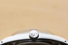 ROLEX MENS DATEJUST 1601 BLACK 18K WHITE GOLD STAINLESS STEEL JUBILEE WATCH 9