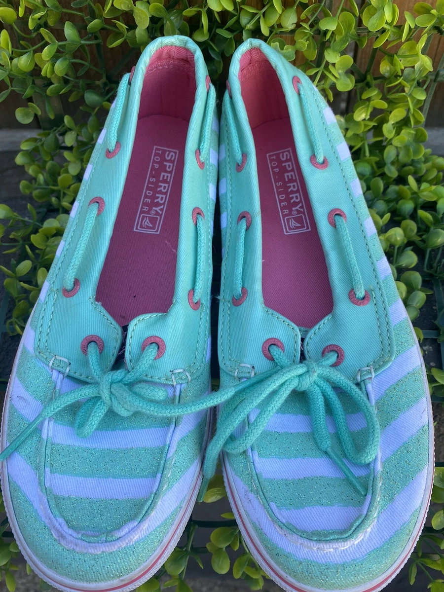 Mint green sperrys sale