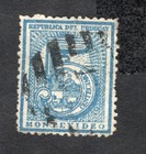 Uruguay 1866 stamp Mi#33A Diff Cancellation used #7