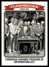 2023 Topps Heritage News Flashbacks #NF-9 Freedom of Information Act