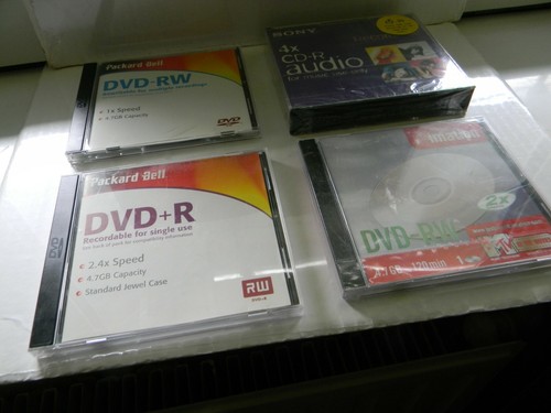 Job Lot 7 Items Sony Packard Bell CD-R CD-RW Rewriteable Discs + Cases New - Picture 3 of 4