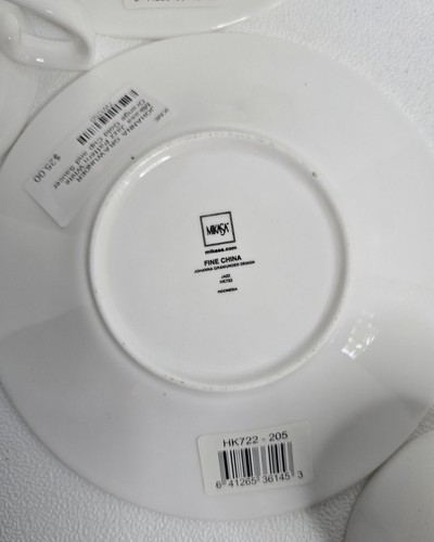 JOHANNA GRAWUNDER Mikasa "JAZZ" HK722 Gray set of 4 cups and 4 saucers NEW - Picture 8 of 9