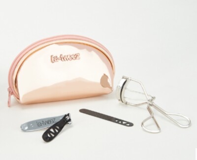 NEW La Tweez Stainless Steel Nail Clippers Nail File & Eyelash Curler Travel Kit