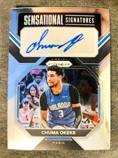 2022-23 Panini Prizm Chuma Okeke Sensational Signatures Auto Autograph Card