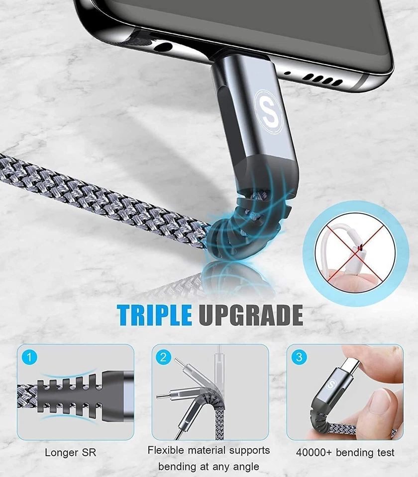 Cable de carga tipo C, 2×2M, para Samsung Galaxy  Foto 3 de 4