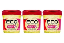 3 Pack Eco Style Moroccan Argan Oil Styling Gel 8 oz