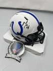 Marvin Harrison Signed Indianapolis Colts Lunar Mini Helmet Beckett Witnessed