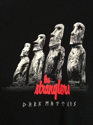 THE STRANGLERS Dark Matters Black T-shirt Cotton Sz XL Rare