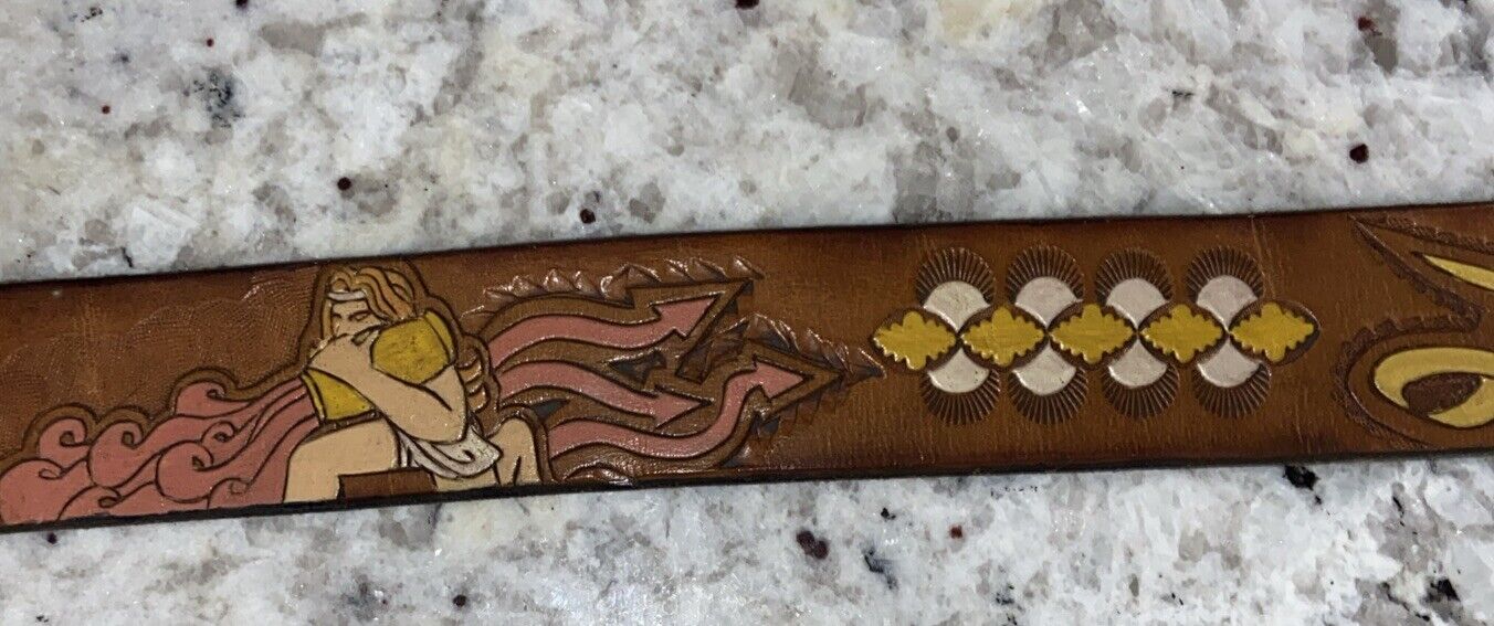 Vtg Linda Name Belt Leather Belt Engraved. 30” - … - image 4