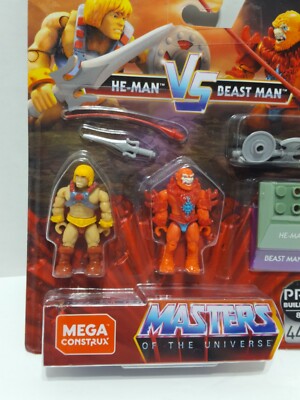 He-Man Vs Beast Man Mega Construx Pro Builders Masters of the Universe MOTU New