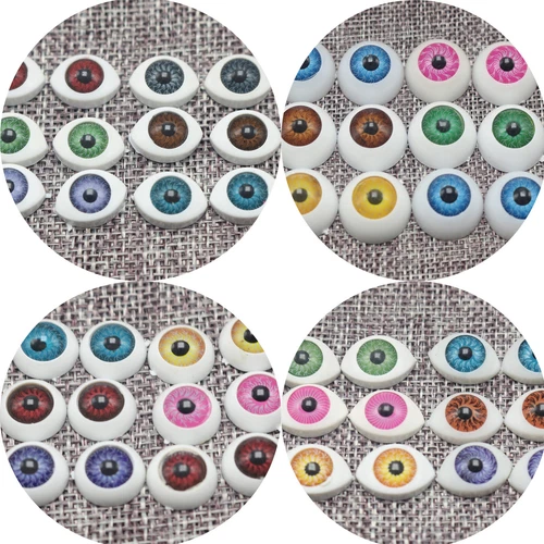 20pcs(10pairs) Acrylic Round Oval Doll Eyes Eyeballs Various Troll Eye Craft