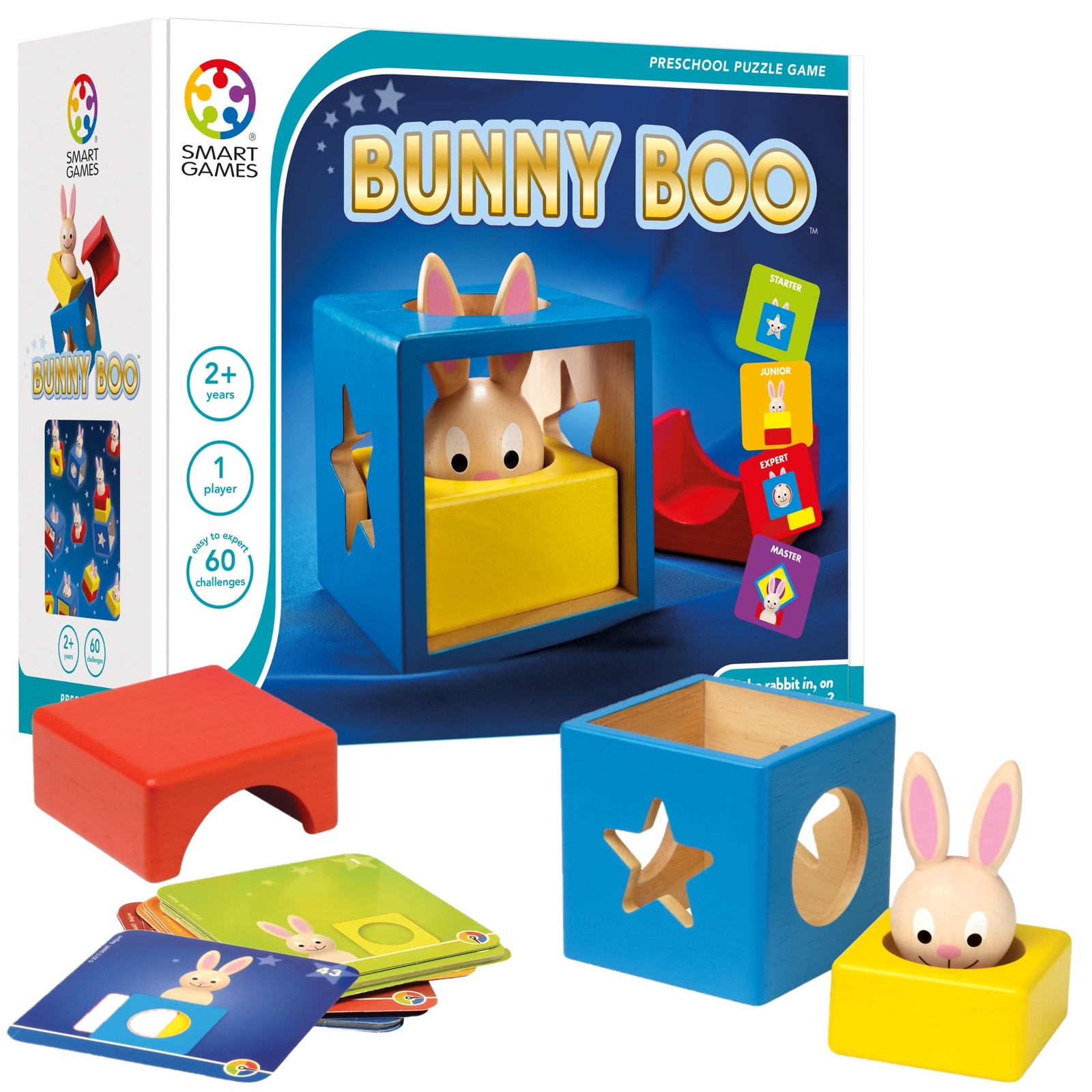 SmartGames - Bunny Boo, Preschool Puzzle Game with 60 Challenges, 2+ Years