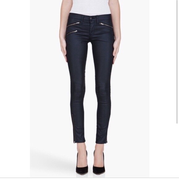 Rag & Bone/Jean Zipper Detail Skinny Jeans