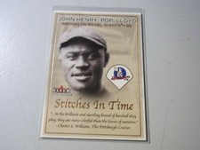 2001 Fleer Tradition Stitches in Time John Henry Pop Lloyd #23ST HOF