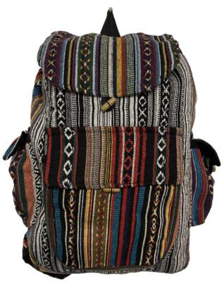 Boho Hippie Backpack Multicolour Colourful Handmade Travel Laptop Sleeve School
