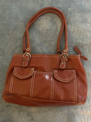 St John's Bay Bag BAY FAUX LEATHER PURSE WOMANS ZIPS