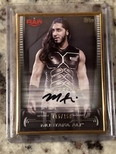 2021 Topps WWE Undisputed Mustafa Ali Gold Frame Auto 115/150