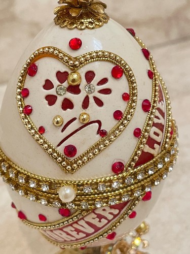 Imperial Faberge Ei Schmuck 21st Anniversary ILoveYou ForeverGift Style Fabergé - Bild 4 von 16