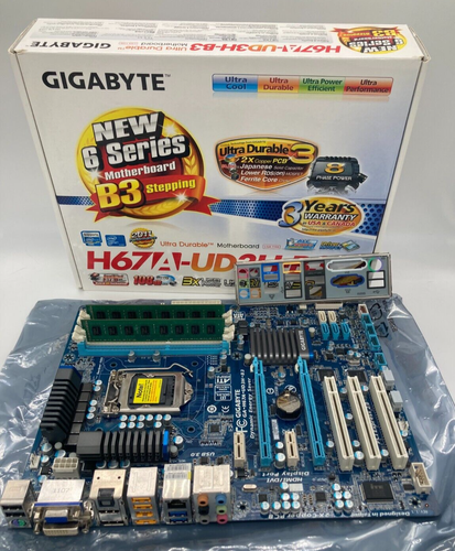 GIGABYTE GA-H67A-UD3H-B3 Socket 1155 Intel Motherboard + RAM w/ IO ...