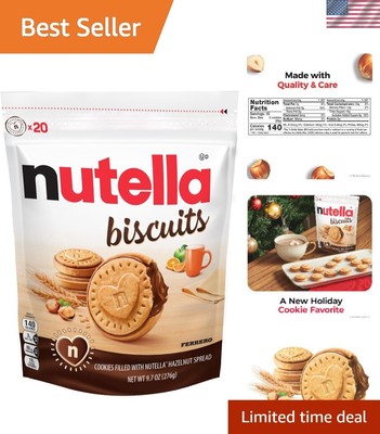 Biscuits, 20 Count Cookies, Hazelnut Spread with Cocoa, Holiday Christmas Coo...