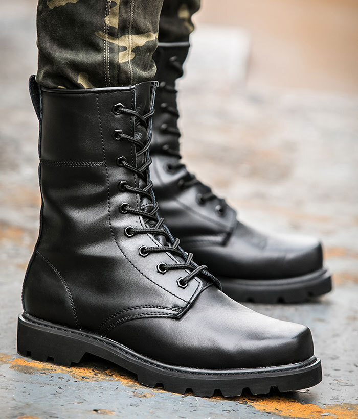 Mens Winter Lace Up Real Leather Round Toe Casual Work Motor Autumn Ankle Boots Mens Autumn Winter Lace Up Real Leather Round Toe Casual  main image 3