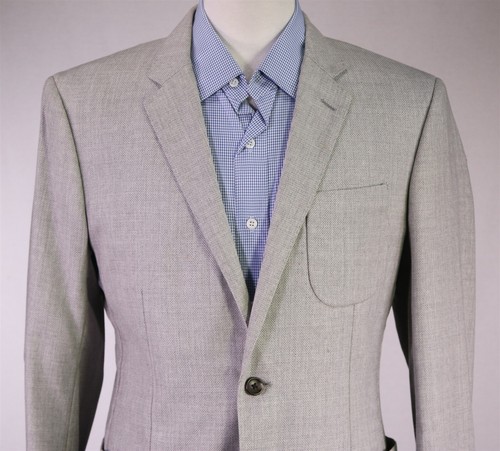 Bonobos Gray Knit Woven Patch Pocket Wool 2-Btn Slim Fit Blazer Jacket 40R 40S - Picture 3 of 11