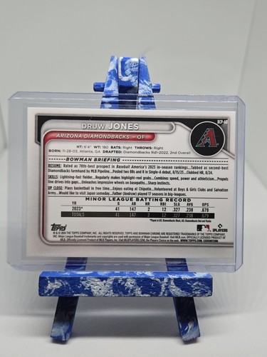 2024 Bowman Chrome Druw Jones Mojo Refractor #BCP-60 Arizona Diamondbacks - Picture 2 of 2