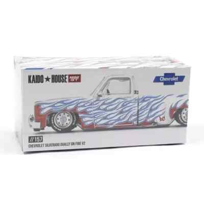 Mini GT x Kaido House 1:64 Chevrolet Silverado Dually on Fire V2 w