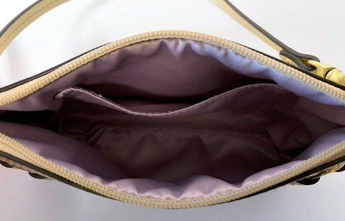 NEW NWT COACH GALLERY OPTIC METALLIC SIGNATURE MEDIUM WRISTLET 47837 KHAKI GOLD - Picture 6 of 6