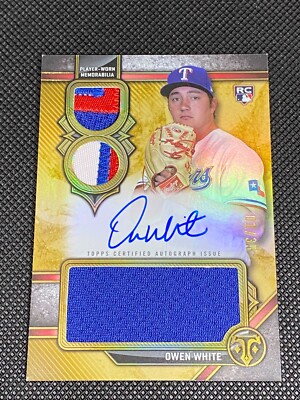 2024 Topps Triple Threads Owen White Rookie Auto Jersey Gold RC /35 #RAR-OW