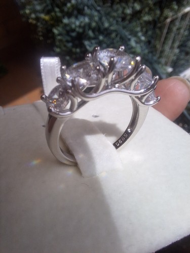 Anello Argento S925 Con Corona Di Zirconi - Foto 14 di 14
