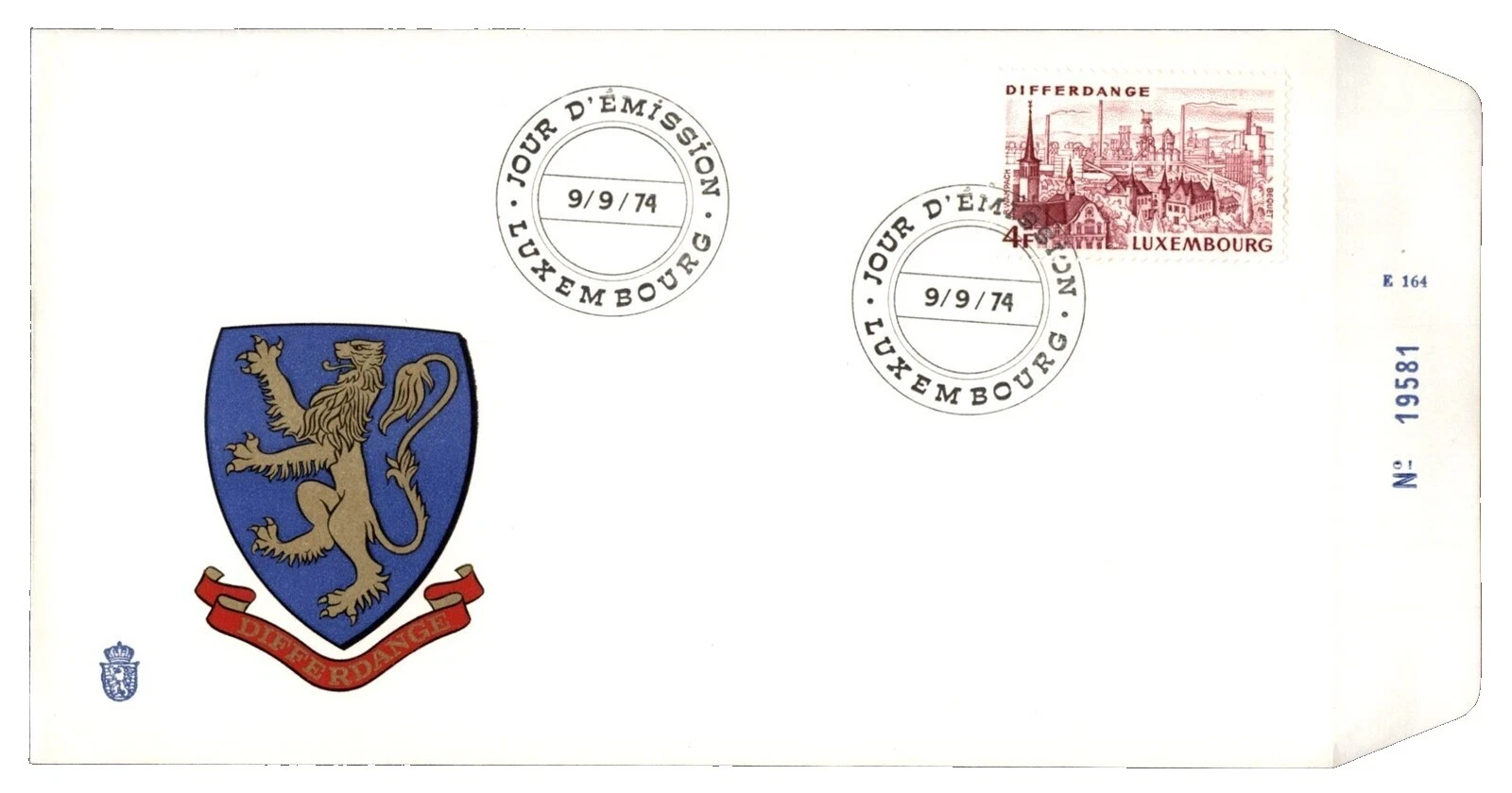 First Day of Issue Cover Luxembourg Stamps